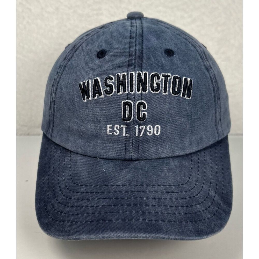 Washington DC Baseball Cap By Elidan Blue  Adjustable Strap Back Hat Cotton‎